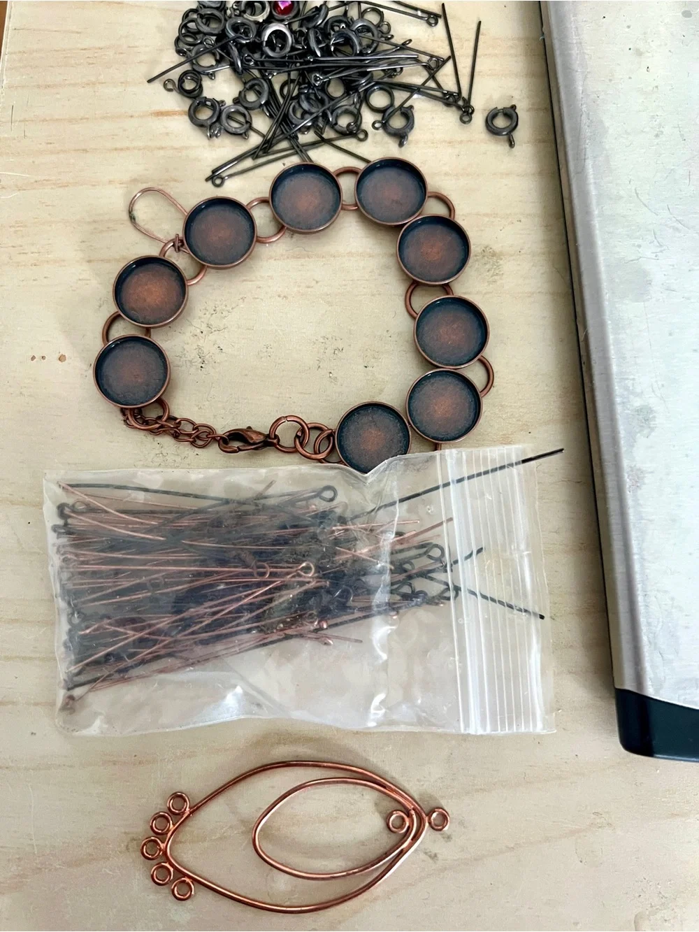 Copper and  Gunmetal Jewelry Findings Mix Bracelets